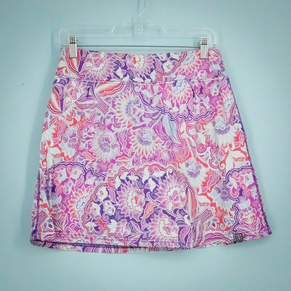 Title Nine Pants - Title Nine Size Small S Majestic Floral Print Pull On Active Outdoor Skort